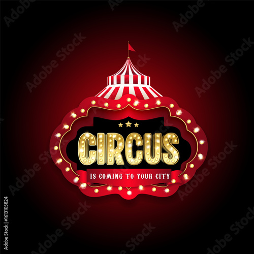 circus theme background featuring rich colorlful elements