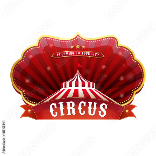 circus theme background featuring rich colorlful elements