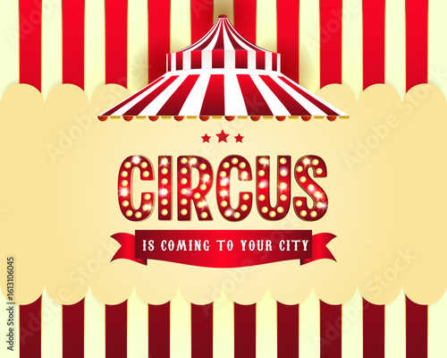 circus theme background featuring rich colorlful elements