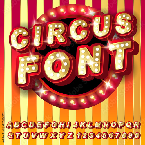 circus theme background featuring rich colorlful elements