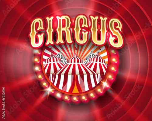circus theme background featuring rich colorlful elements