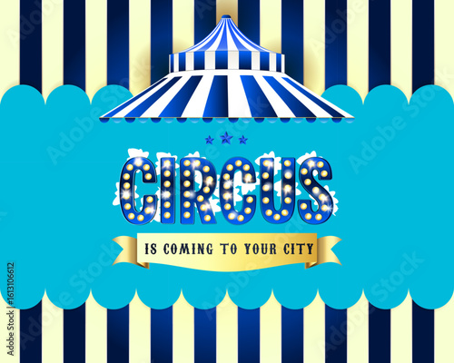 circus theme background featuring rich colorlful elements