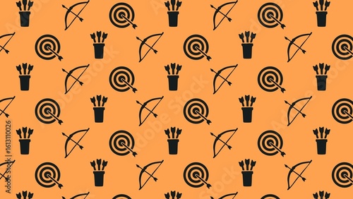 Vector bow and arrow pattern design