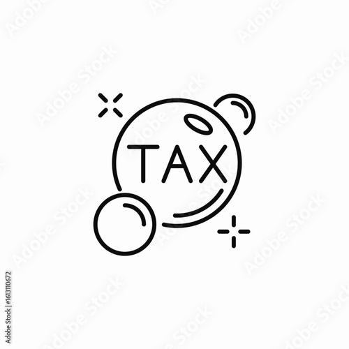 tax evasion bubble icon sign vector