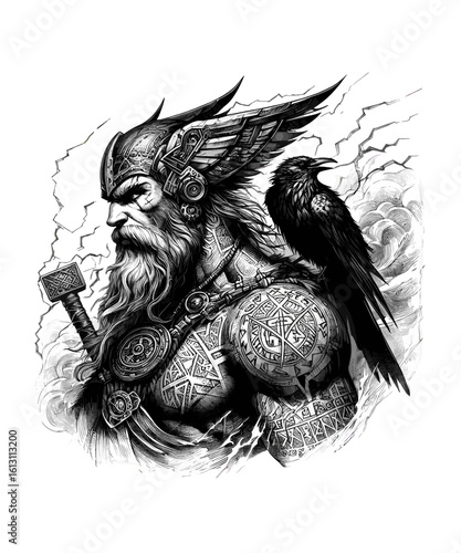 Viking warrior Odin	
