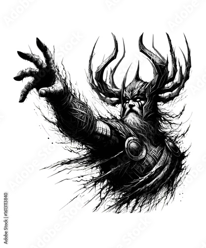 Viking warrior Odin	
