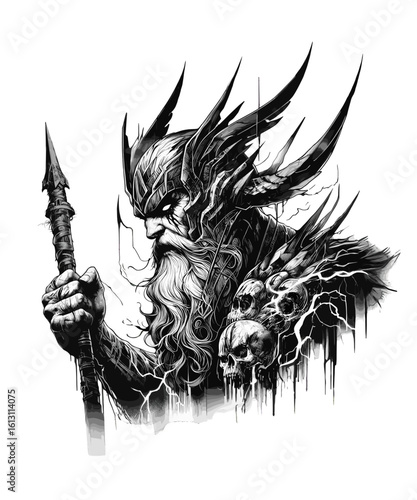 Viking warrior Odin	

