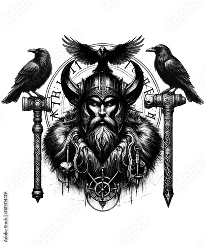 Viking warrior Odin	
