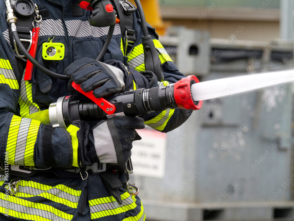 Fototapeta premium Feuerwehr Löscheinsatz