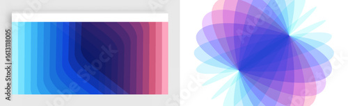 Sphere. Abstract background made of various overlapping elements.  Modern screen design for mobile app and web. Cover design template. Vector illustration for brochure, banner, flyer or presentation.