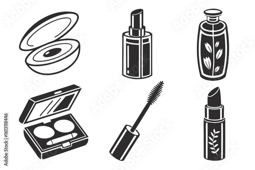 Collection of Cosmetic Products Icons.