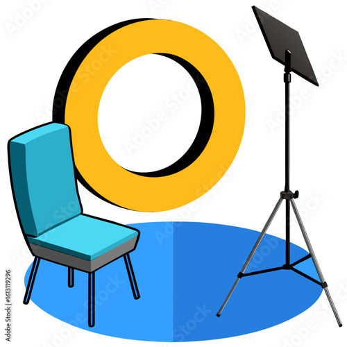 3d render of a modern chair
