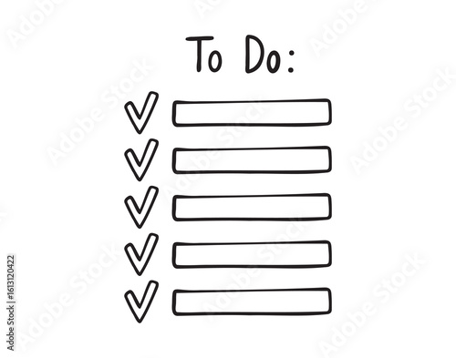 to do checklist tick icon doodle hand drawn. Outline to do list line drawing clipart symbol