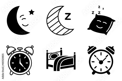 Sleep and Wake Up Icons Collection.