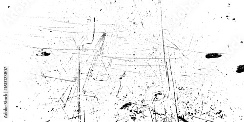 White and black sketch grunge backgrounds to create a distressed grain effect. rough urban texture vector. damaged crack and scratch dust wall texture. black splash on transparent background.