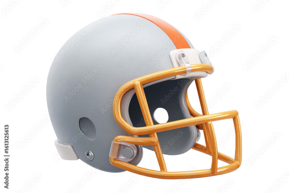 Fototapeta premium Football helmet display sports event modern design studio close-up. Isolated on transparent background, png.
