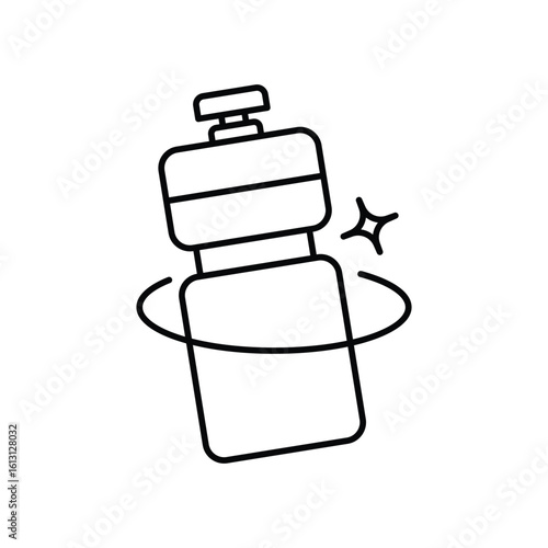 Sports Bottle line icon with white background vector stock illustration