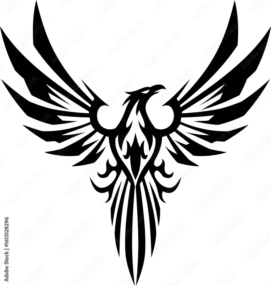 Fototapeta premium Tribal phoenix tattoo design