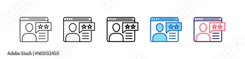Storytelling Icon In 5 Different Styles Set Collection.  
