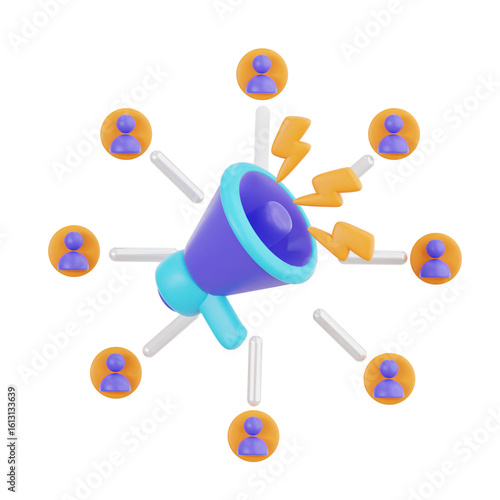 Referral marketing 3D Icon