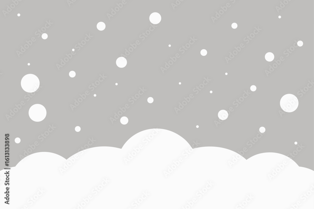 Fototapeta premium gentle snowfall sparkle with light halos on crisp 