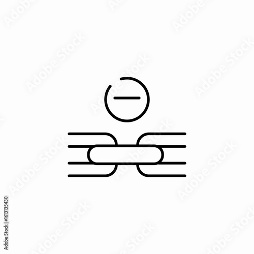 broken link forbidden icon sign vector