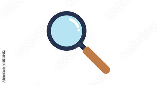 Vector art of a magnifying glass for searching isolated on white background