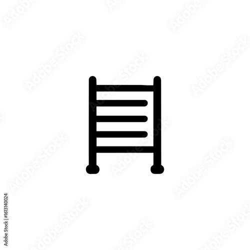 Towel warmer radiator icon design. illustration isolated on white background