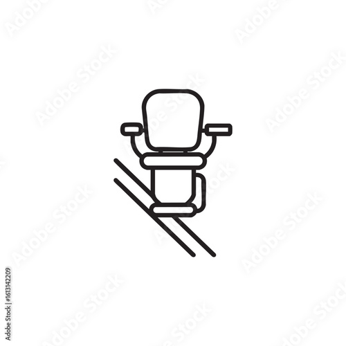 Stairlift line icon design. illustration isolated on white background
