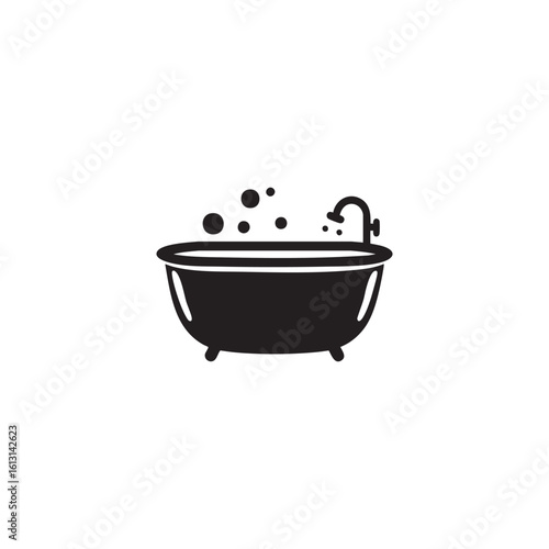 Bathtub icon design. illustration isolated on white background