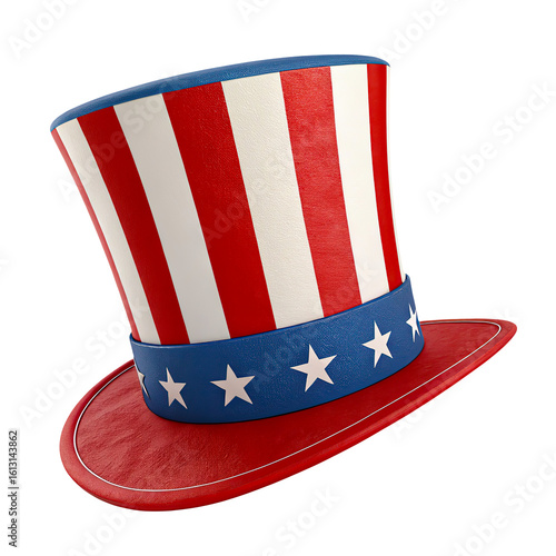 American Flag Hat Isolated on Transparent Background Patriotic Cap Clipart