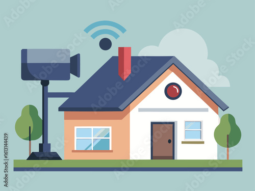 Outdoor security camera monitoring house wireless wifi