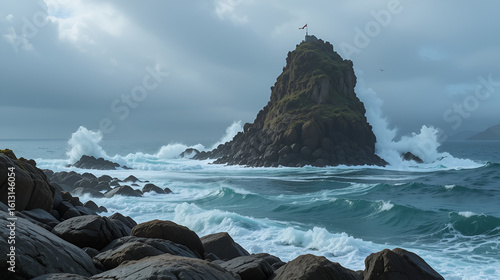 indomitable fortitude and unwavering endurance of rocks and coastal milieu as they valiantly endure ceaseless onslaught of waves and tides