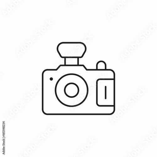 vintage camera flash icon sign vector
