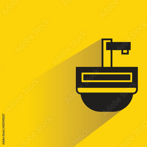 sink icon with shadow yellow background