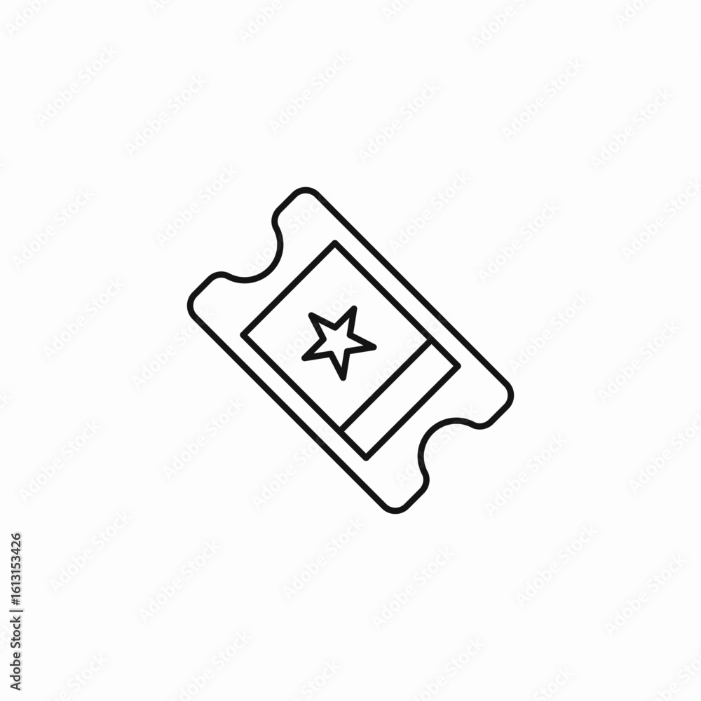 Obraz premium movie ticket star icon sign vector