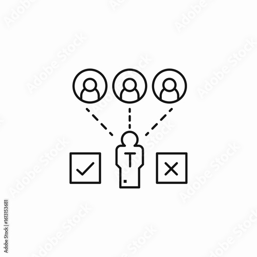 person decision making icon sign vector