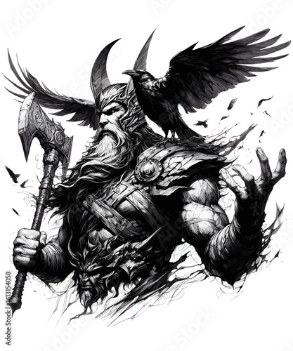 Viking warrior Odin	
