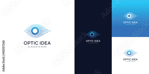 Eye Logo design vector. Eye Media icon. creative Vision Logotype
