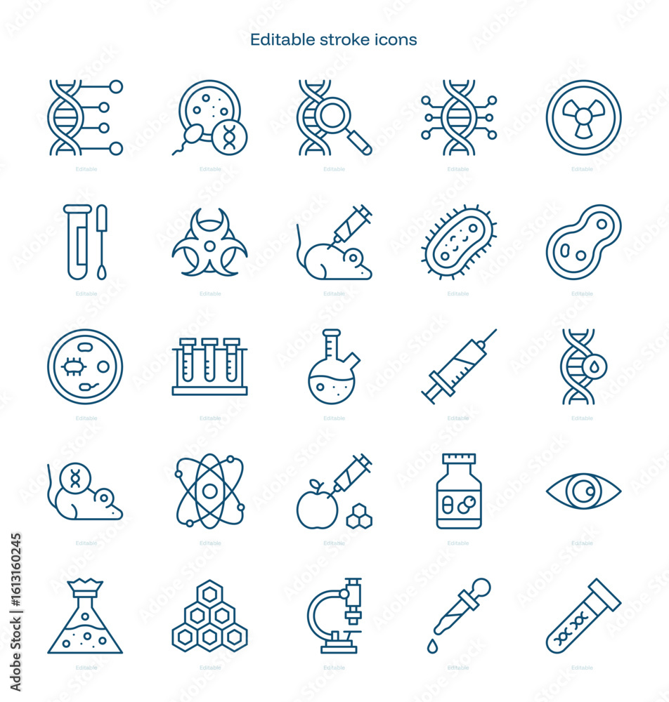 Foto Genetic stroke icon