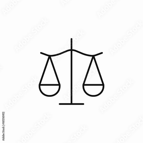 justice scales balance icon sign vector
