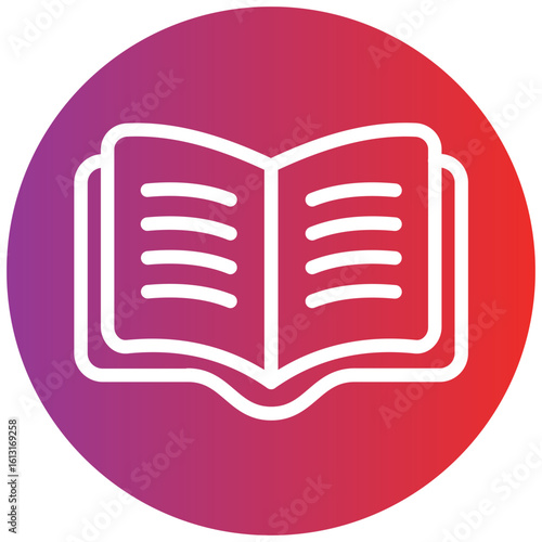 Book line icon style