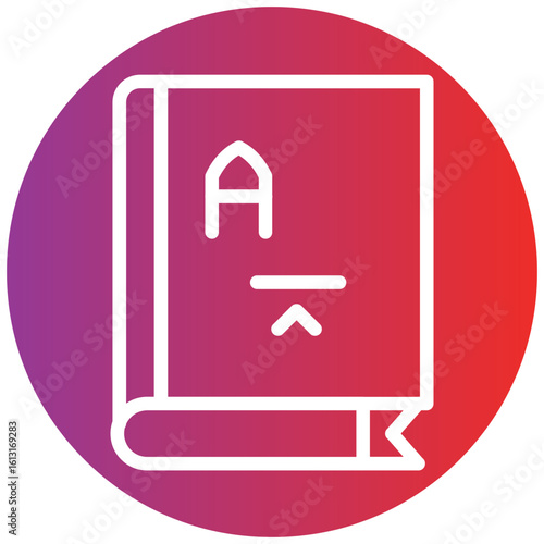 Dictionary line icon style
