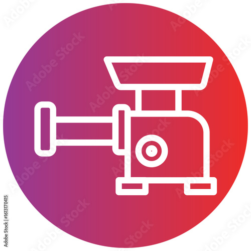 Meat Grinder line icon style