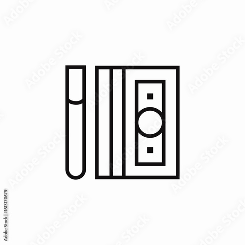 test tube document money icon sign vector