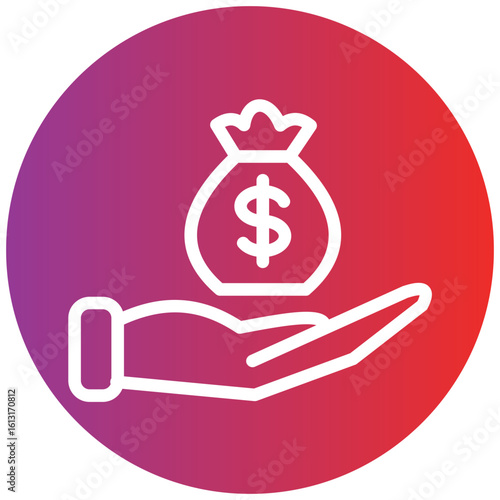 Wealth line icon style