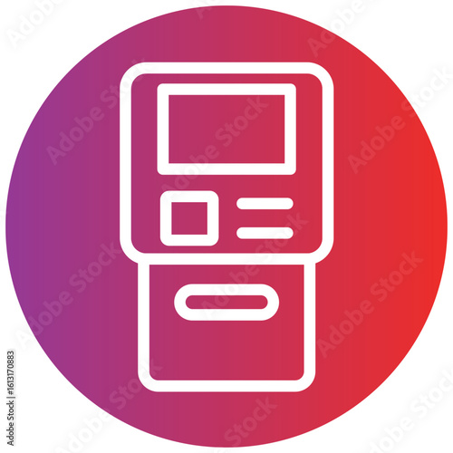 Atm Machine line icon style