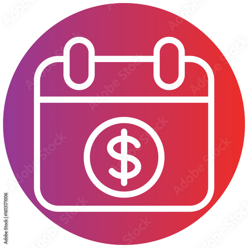 Payment Day line icon style