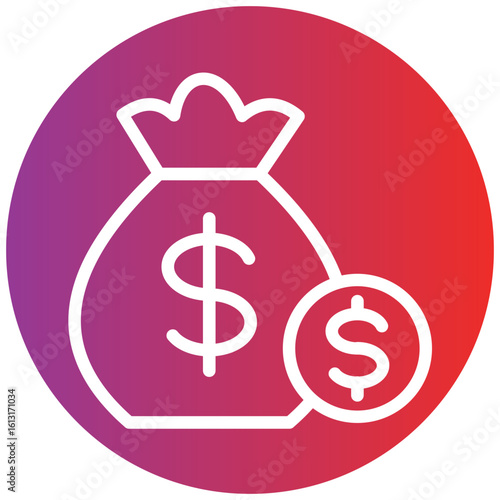 Debt line icon style