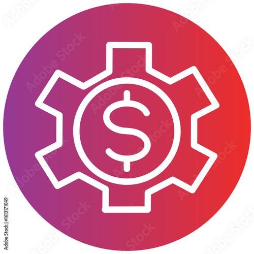 Money Management line icon style